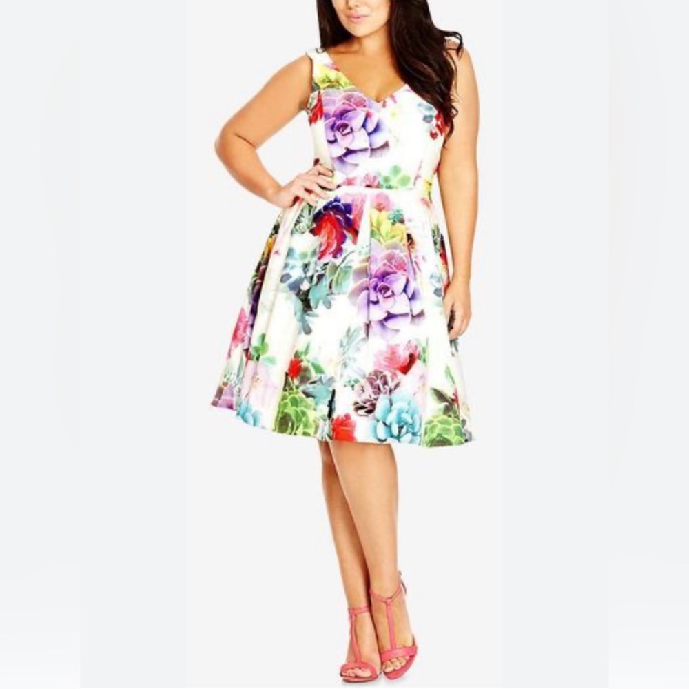 City Chic Succulent Dress - NWT